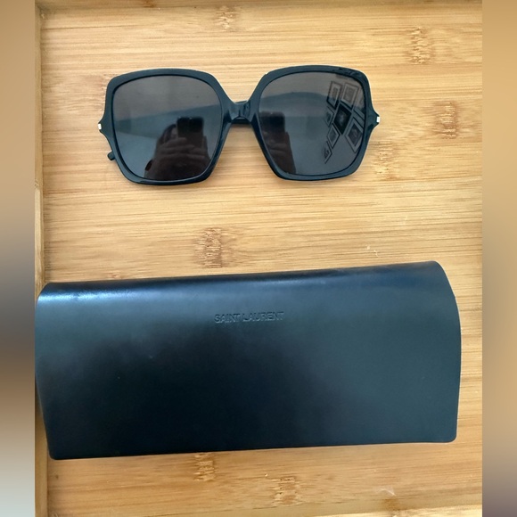 Saint Laurent Dark Square Sunglasses - Picture 1 of 4
